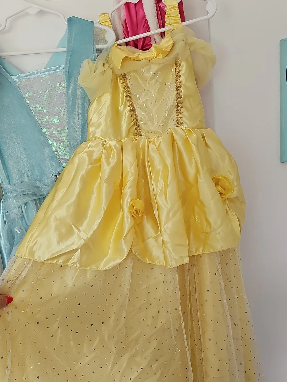 Kids Princess Costume Dress Costume - Yellow, Blue, White